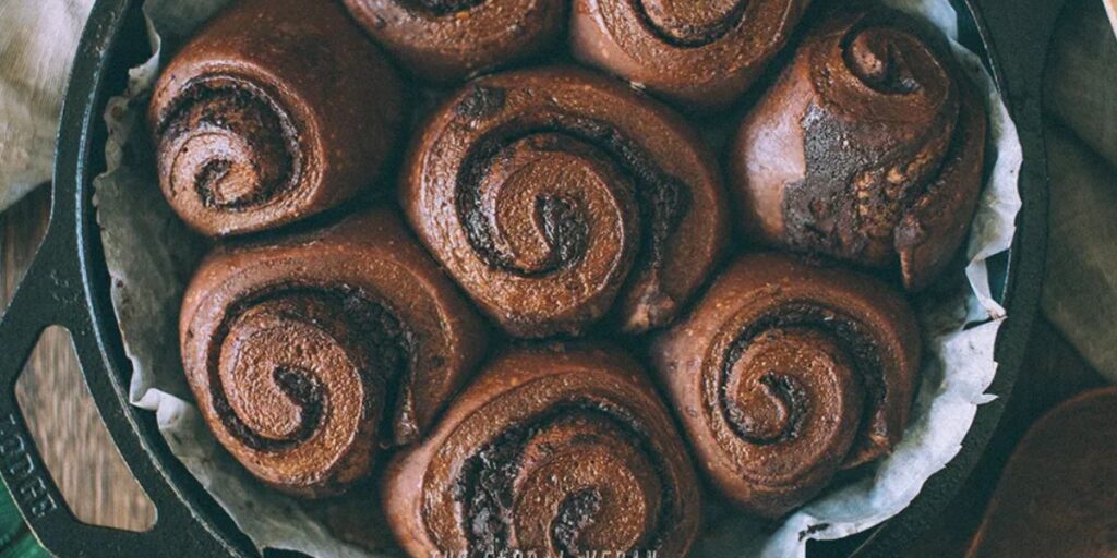 Baked chocolate bread