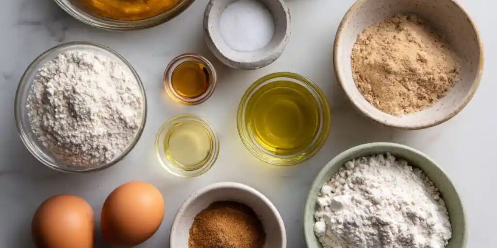 Ingredients use in sourdough pumpkin muffins