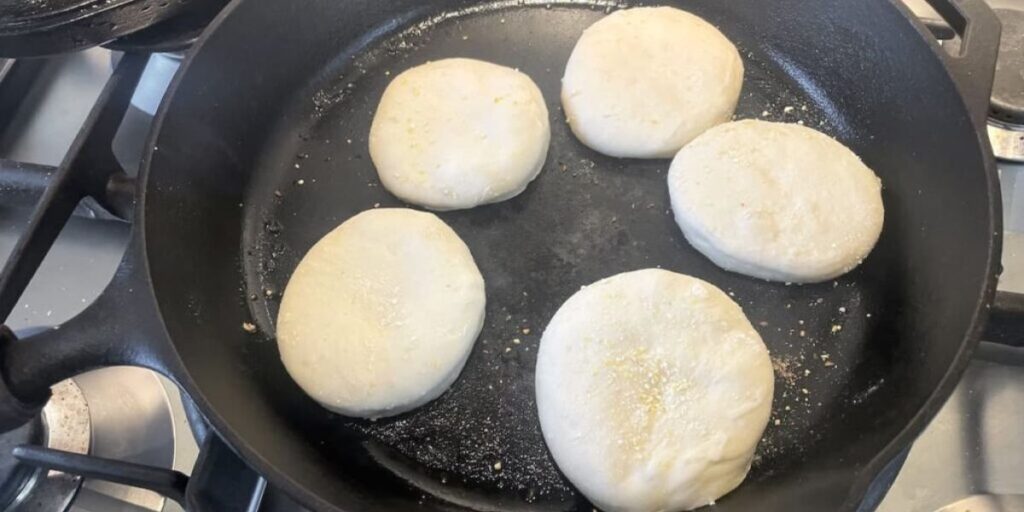 how to bake the sourdough english muffins recipe