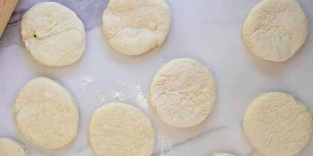 how to shape the english muffins dough