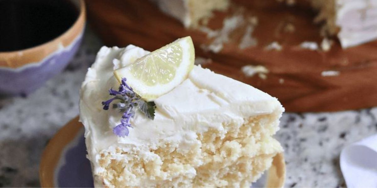 Sourdough Lemon Cake Recipe with Lemon Buttercream Frosting