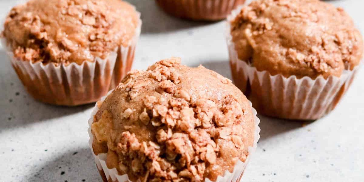 Sourdough apple muffins