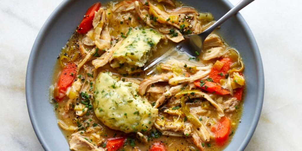 how to dumpling the sourdough chicken soup recipe