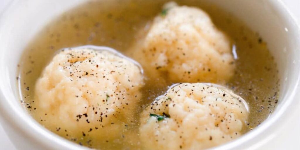 how to serve the sourdough dumpling soup