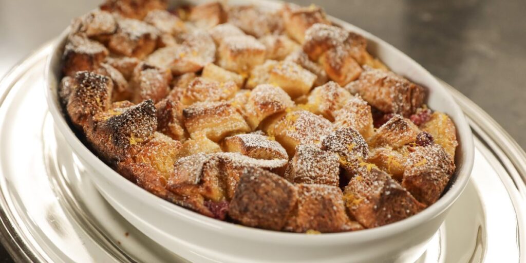 how to serve the sourdough french toast casserole